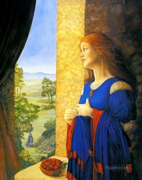 ファンタジーの花輪 アーサー王グィネヴィア Oil Paintings